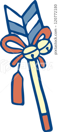 Hand-drawn illustration of a hamaya arrow Hand-drawn illustration of a hamaya arrow 120772180