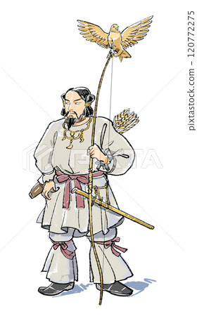 神武雕像-彩色 120772275