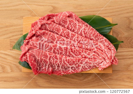 Japanese Black Beef Thigh Meat for Shabu-Shabu Japanese Black Beef Thigh Meat for Shabu-Shabu 120772567