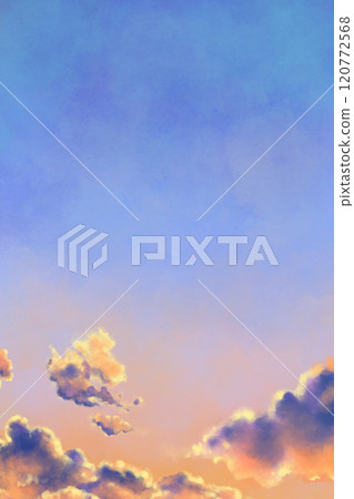 Clouds floating in the sunset sky Clouds floating in the sunset sky 120772568