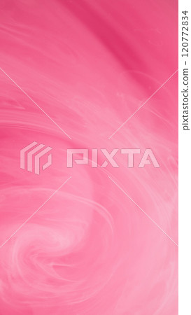 Paint splash. Sparkling mist. Defocused bright pink white cloud ink mist vortex vapor steam moving on abstract art background. 120772834