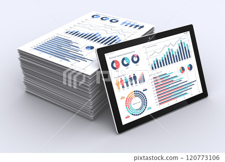 平板電腦終端圖像和業務材料堆積、業務策略構建和數據分析 平板電腦終端圖像和業務材料堆積、業務策略構建和數據分析 120773106
