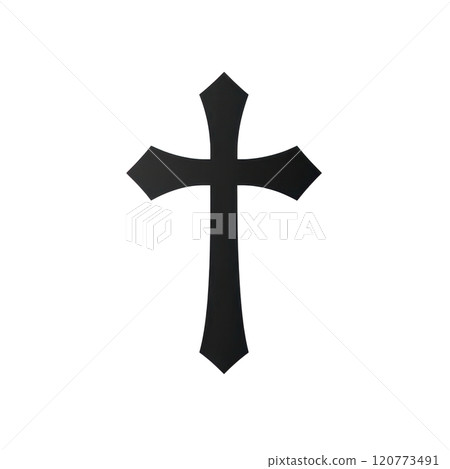 Classic Christian Cross Symbol in Bold and Minimalist Design 120773491