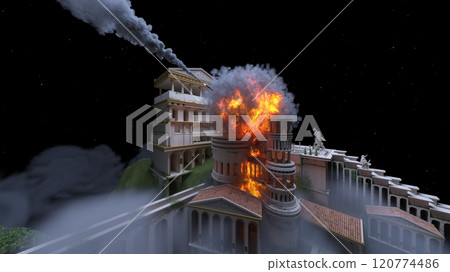 Palace courtyard under attack Palace courtyard under attack 120774486