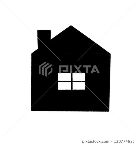 Monochrome silhouette of a house Monochrome silhouette of a house 120774655