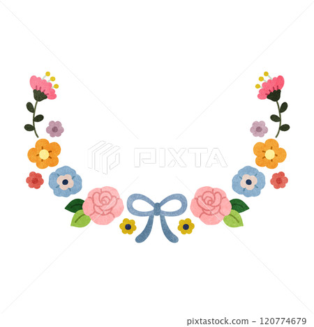 成人可愛的塵土飛揚的彩帶和花框 120774679
