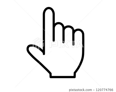 Pointing finger icon (point mark) 120774766