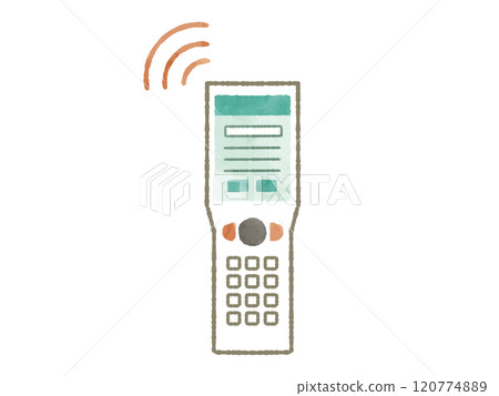 Handheld terminal - watercolor 120774889