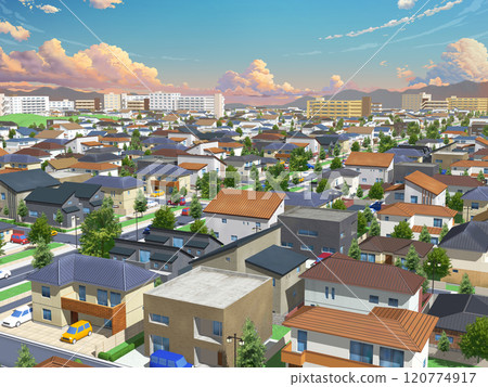 房屋住宅城市插畫 CG BG 城市景觀背景 房屋住宅城市插畫 CG BG 城市景觀背景 120774917