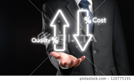 Cost reduction, cost saving concept shown by digital graphic EIDE overlays Cost reduction, cost saving concept shown by digital graphic EIDE overlays 120775191