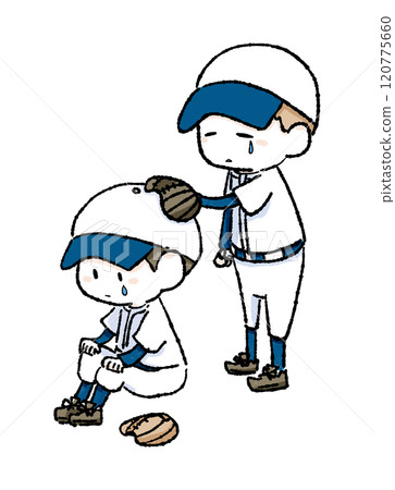 Consoling baseball boy Consoling baseball boy 120775660