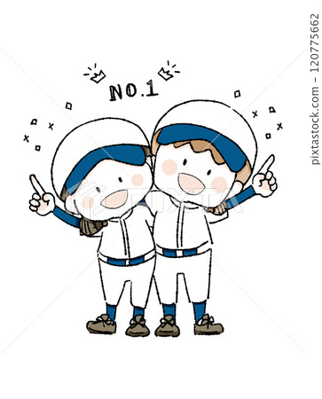 一個交叉肩膀的棒球男孩 120775662