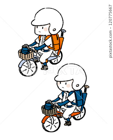 騎自行車的棒球男孩 120775667