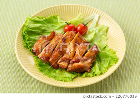 Teriyaki chicken steak made from chicken thighs 120776039