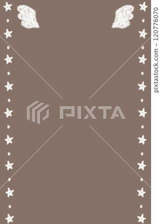 棕色簡單羽毛和星星背景 120776070