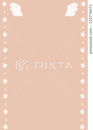 橙色簡單羽毛和星星背景 120776071