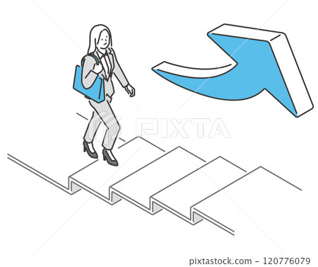 挺身而出的商界女強人向量素材 120776079