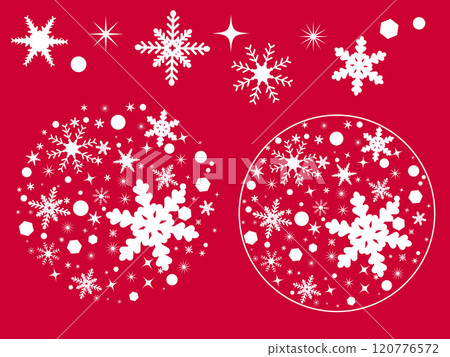 Christmas ornament material: glittering snowflake illustration Christmas ornament material: glittering snowflake illustration 120776572