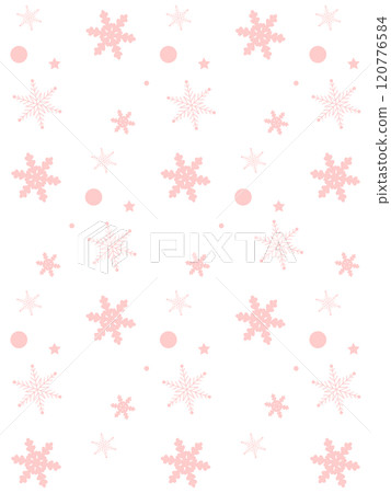 Pink snowflake pattern background illustration simple 120776584