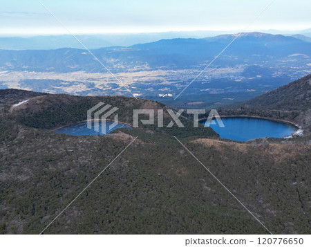 蝦野高原溫泉村禦池和白石池鳥瞰圖 120776650