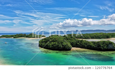 無人機拍攝的川平灣 120776764