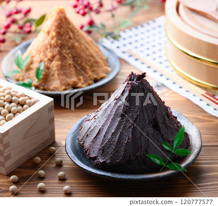 紅味噌和白味噌(泡瀨味噌) 紅味噌和白味噌(泡瀨味噌) 120777577