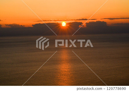 Captivating Sunset on the Sea Embrace the Beauty of Dusk 120778690