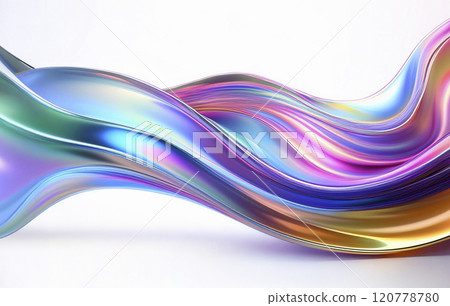 Flowing rainbow waves (three-dimensional curves) 120778780