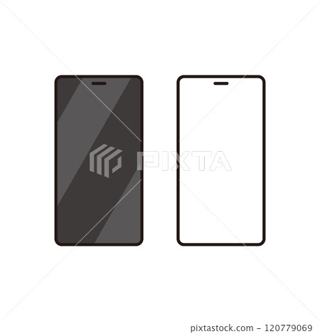 Smartphone seen from the front Smartphone seen from the front 120779069