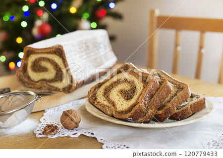 Sweet bread roll 120779433