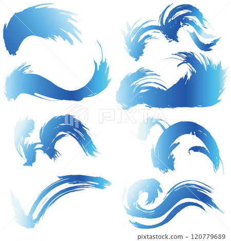 強大的海浪浪花插畫素材向量 120779689