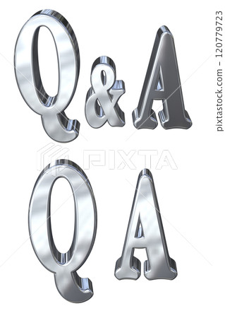 3DCG人物「Q&A閃光」銀、銀 3DCG人物「Q&A閃光」銀、銀 120779723