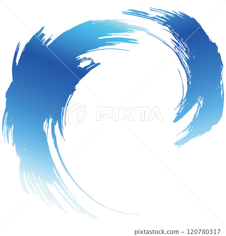 強大的大海、漩渦水、波浪噴霧插畫素材向量 120780317