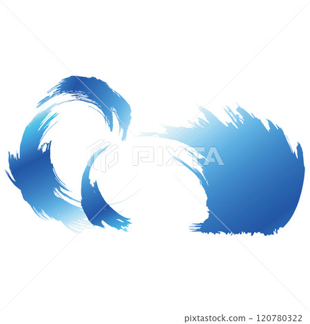 強大的大海、漩渦水、波浪噴霧插畫素材向量 120780322