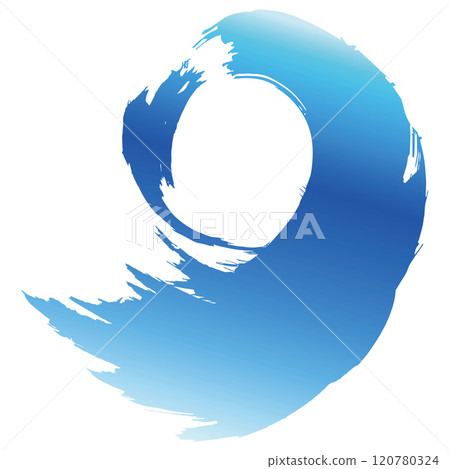 強大的大海、漩渦水、波浪噴霧插畫素材向量 120780324