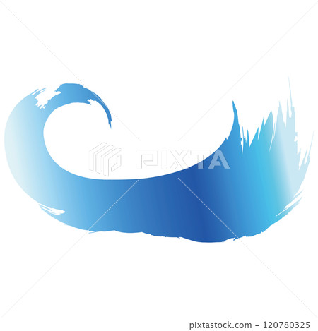 強大的大海、漩渦水、波浪噴霧插畫素材向量 120780325