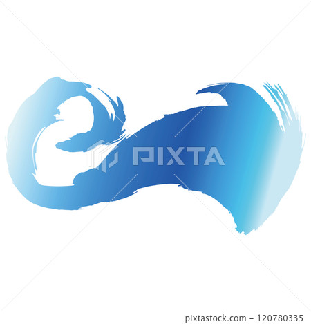 強大的大海、漩渦水、波浪噴霧插畫素材向量 120780335