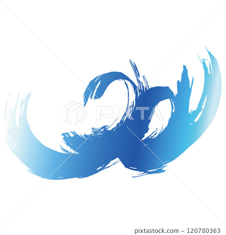 強大的大海、漩渦水、波浪噴霧插畫素材向量 120780363