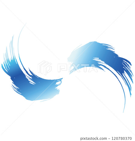 強大的大海、漩渦水、波浪噴霧插畫素材向量 120780370