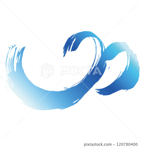 強大的大海、漩渦水、波浪噴霧插畫素材向量 120780400