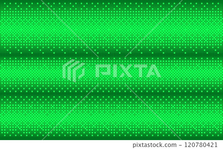 Bitmap texture. Monochrome green wave made of dots. Bitmap texture. Monochrome green wave made of dots. 120780421