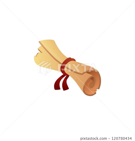 Ancient scroll or parchment. Ancient scroll or parchment. 120780434