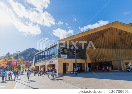 Keio Takaosanguchi Station in Autumn 120780691