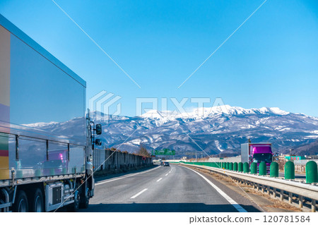 Expressway drive sunny Azuma Kofuji Jododaira Issaikyo winter 120781584