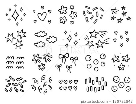 Cute decorative design elements 120781842