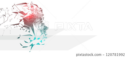 Abstract Artificial Intelligence concept with human face profile 120781992