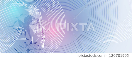 Abstract Artificial Intelligence concept with human face profile Abstract Artificial Intelligence concept with human face profile 120781995