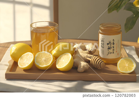 Image of lemon and ginger herbal tea 120782003