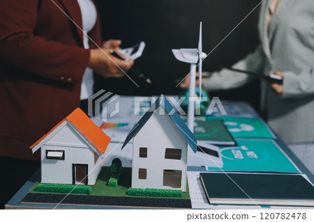 Carbon offset price report CO2 emission. Future growth Net zero waste in ESG ethical SME office protect climate change global warming social issues project. Group of asia people Eco friendly SDGs plan Carbon offset price report CO2 emission. Future growth Net zero waste in ESG ethical SME office protect climate change global warming social issues project. Group of asia people Eco friendly SDGs plan 120782478