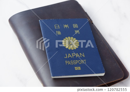 攜帶護照(深藍色5年)和系統筆記本(旅行者筆記本)計劃出國旅行的圖片 攜帶護照(深藍色5年)和系統筆記本(旅行者筆記本)計劃出國旅行的圖片 120782555